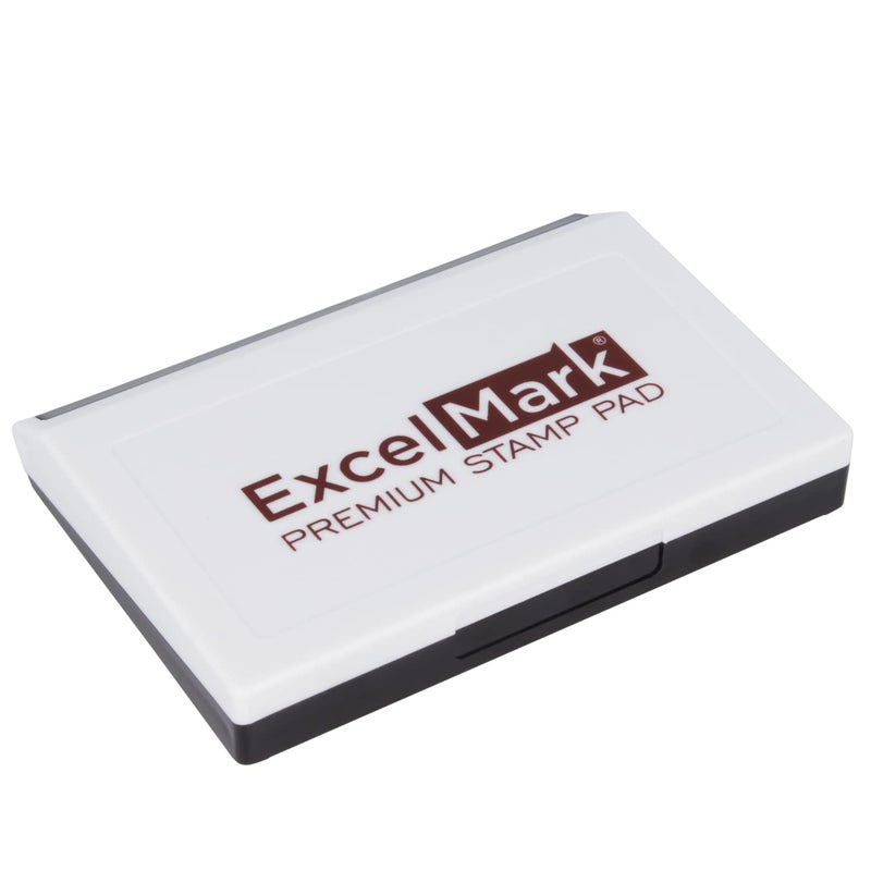 ExcelMark Ink Pads for Rubber Stamps Medium Size 2-5/8â€ by 4-1/4â€ (Brown) - Image 1